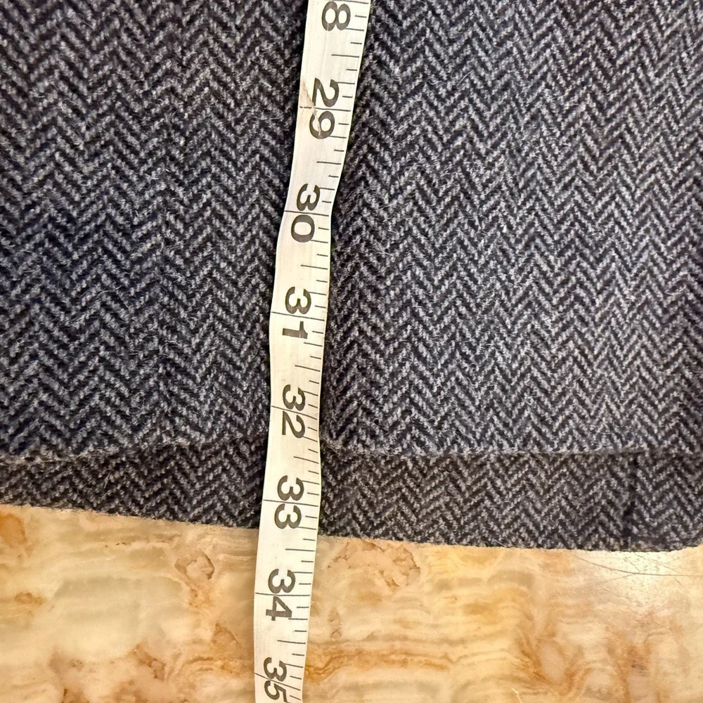 L.L.Bean Blazer‎ Jacket Mens Gray Herringbone Single Breasted Notch Lapel 46T